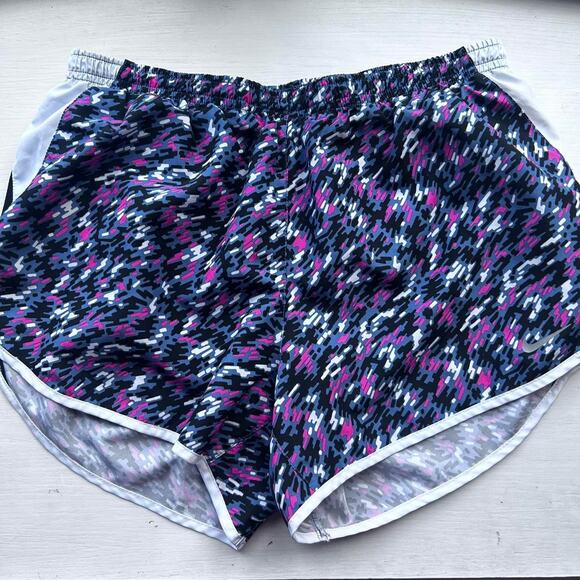 Nike dri fit running shorts Medium Pink/black EUC - Picture 1 of 5